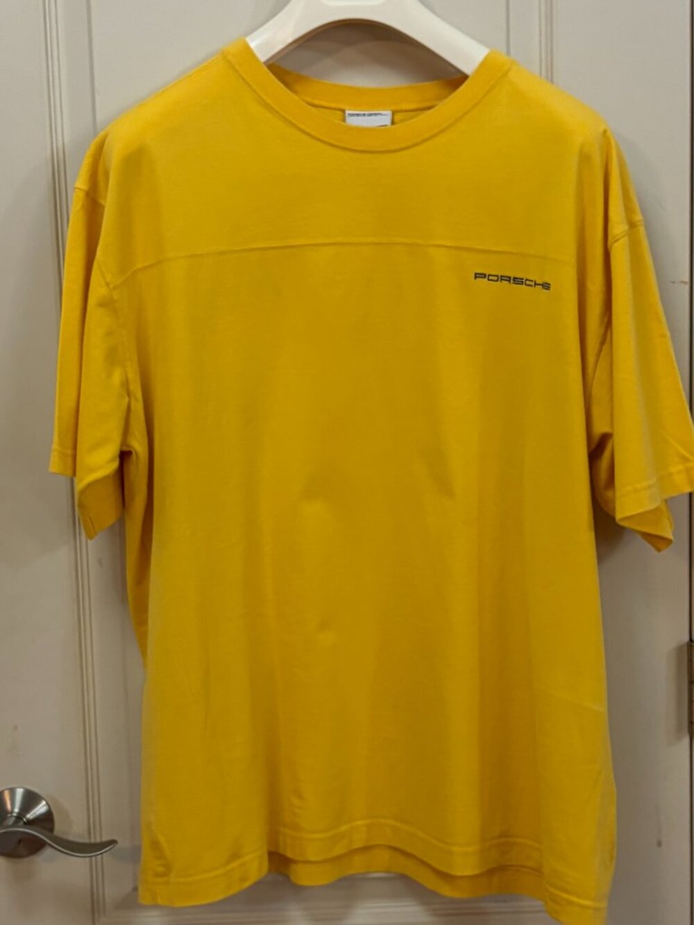 Porsche Design Men's Size XXL 100% Cotton S/S Round Neck T-Shirt. Yellow